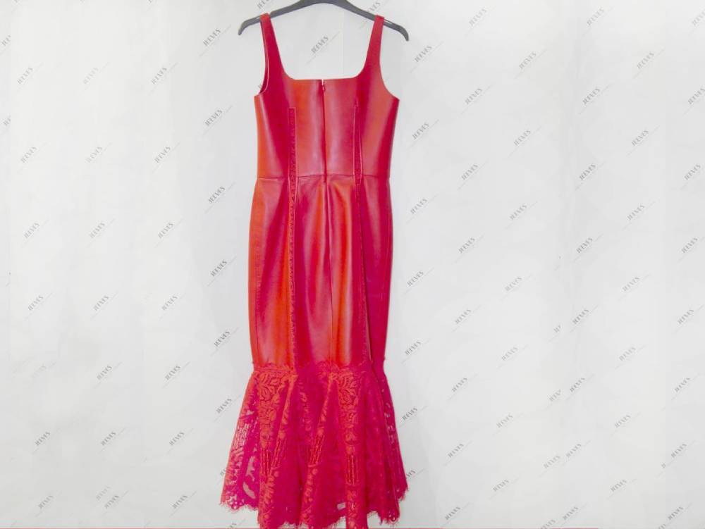 alexander mcqueen red leather dress Alexander McQueen Dress Restoration